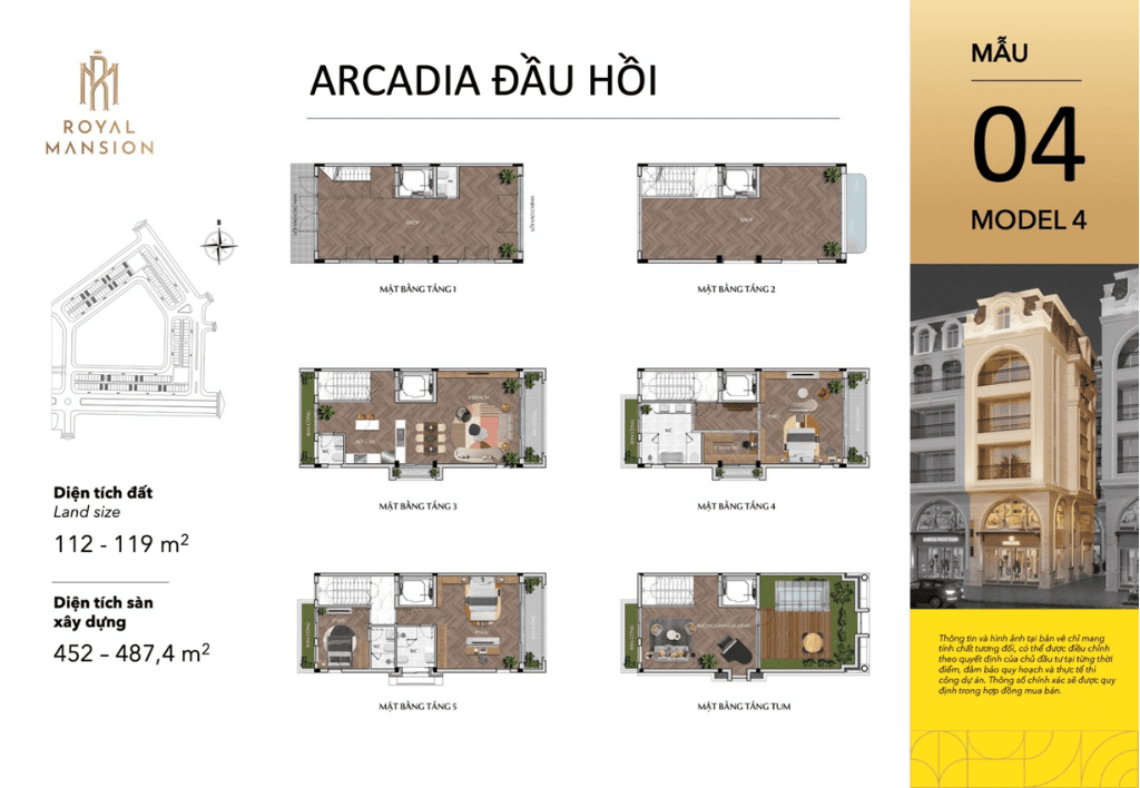 Mat bang Royal Mansion phan khu arcadia (1)